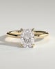 Leonora - Elongated Cushion Solitaire - 18k Yellow Gold