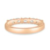 Levi - 5 Stone East West Oval Wedding Band - 18k Rose Gold