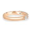 Levi - 5 Stone East West Oval Wedding Band - 18k Rose Gold