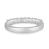 Levi - 5 Stone East West Oval Wedding Band - 18k White Gold