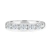 Levi - 5 Stone East West Oval Wedding Band - 18k White Gold