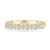 Levi - 5 Stone East West Oval Wedding Band - 18k Yellow Gold