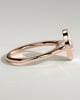 Lexie - Bezel Set Oval with Cathedral Setting - 18k Rose Gold