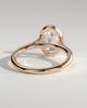 Lexie - Bezel Set Oval with Cathedral Setting - 18k Rose Gold