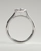 Lexie - Bezel Set Oval with Cathedral Setting - 18k White Gold