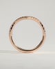 Liana - Half Pave Deep V Band Wedding Ring - 18k Rose Gold