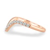 Liana - Deep V Pav Ring - 18k Rose Gold