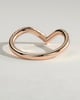 Liana - Half Pave Deep V Band Wedding Ring - 18k Rose Gold