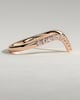 Liana - Half Pave Deep V Band Wedding Ring - 18k Rose Gold