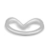 Liana - Deep V Pav Ring - 18k White Gold