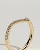 Liana - Half Pave Deep V Band Wedding Ring - 18k Yellow Gold