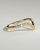 Liana - Half Pave Deep V Band Wedding Ring - 18k Yellow Gold