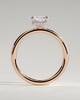 Liberty - Radiant Solitaire with Wrap Around Hidden Halo - 18k Rose Gold / 18k White Gold