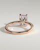 Liberty - Radiant Solitaire with Wrap Around Hidden Halo - 18k Rose Gold / 18k White Gold
