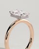 Liberty - Radiant Solitaire with Wrap Around Hidden Halo - 18k Rose Gold / 18k White Gold