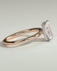 Liberty - Radiant Solitaire with Wrap Around Hidden Halo - 18k Rose Gold / 18k White Gold