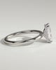 Liberty - Radiant Solitaire with Wrap Around Hidden Halo - 18k White Gold