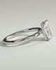 Liberty - Radiant Solitaire with Wrap Around Hidden Halo - 18k White Gold