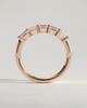 Lila - Emerald East West Accent Stone with Closed Basket Setting Wedding Ring - 18k Rose Gold