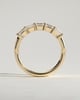 Lila - Emerald East West Accent Stone with Closed Basket Setting Wedding Ring - 18k Yellow Gold