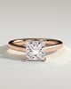 Lilith - 4 Claw Princess Solitaire - 18k Rose Gold