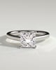 Lilith - 4 Claw Princess Solitaire - 18k White Gold