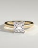 Lilith - 4 Claw Princess Solitaire - 18k Yellow Gold / 18k White Gold