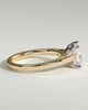 Lilith - 4 Claw Princess Solitaire - 18k Yellow Gold / 18k White Gold