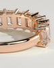 London - Emerald Eternity Band Wedding Ring - Half Eternity 18k Rose Gold