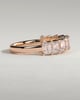 London - Emerald Eternity Band Wedding Ring - Half Eternity 18k Rose Gold