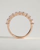 London - Emerald Eternity Band Wedding Ring - Half Eternity 18k Rose Gold
