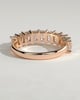 London - Emerald Eternity Band Wedding Ring - Half Eternity 18k Rose Gold