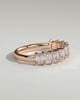 London - Emerald Eternity Band Wedding Ring - Half Eternity 18k Rose Gold