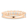 London - Emerald Basket Set Eternity Ring - Half Eternity 18k Rose Gold