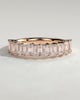 London - Emerald Eternity Band Wedding Ring - Half Eternity 18k Rose Gold