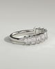 London - Emerald Eternity Band Wedding Ring - Half Eternity 18k White Gold