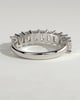 London - Emerald Eternity Band Wedding Ring - Half Eternity 18k White Gold