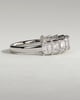 London - Emerald Eternity Band Wedding Ring - Half Eternity 18k White Gold