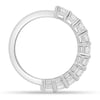 London - Emerald Basket Set Eternity Ring - Half Eternity 18k White Gold