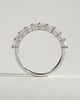 London - Emerald Eternity Band Wedding Ring - Half Eternity 18k White Gold