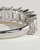 London - Emerald Eternity Band Wedding Ring - Half Eternity 18k White Gold