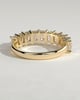 London - Emerald Eternity Band Wedding Ring - Half Eternity 18k Yellow Gold