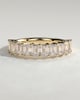 London - Emerald Eternity Band Wedding Ring - Half Eternity 18k Yellow Gold