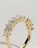 London - Emerald Eternity Band Wedding Ring - Half Eternity 18k Yellow Gold