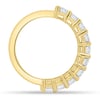 London - Emerald Basket Set Eternity Ring - Half Eternity 18k Yellow Gold
