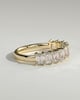 London - Emerald Eternity Band Wedding Ring - Half Eternity 18k Yellow Gold