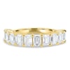 London - Emerald Basket Set Eternity Ring - Half Eternity 18k Yellow Gold