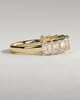 London - Emerald Eternity Band Wedding Ring - Half Eternity 18k Yellow Gold