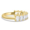 London - Emerald Basket Set Eternity Ring - Half Eternity 18k Yellow Gold