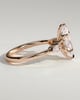 Loretta - Marquise 6 Claw Solitaire with Pear Accents and Round Shoulder Stones Engagement Ring - 18k Rose Gold High Setting